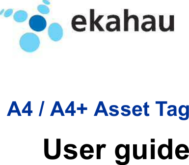 A4 / A4+ Asset TagUser guide