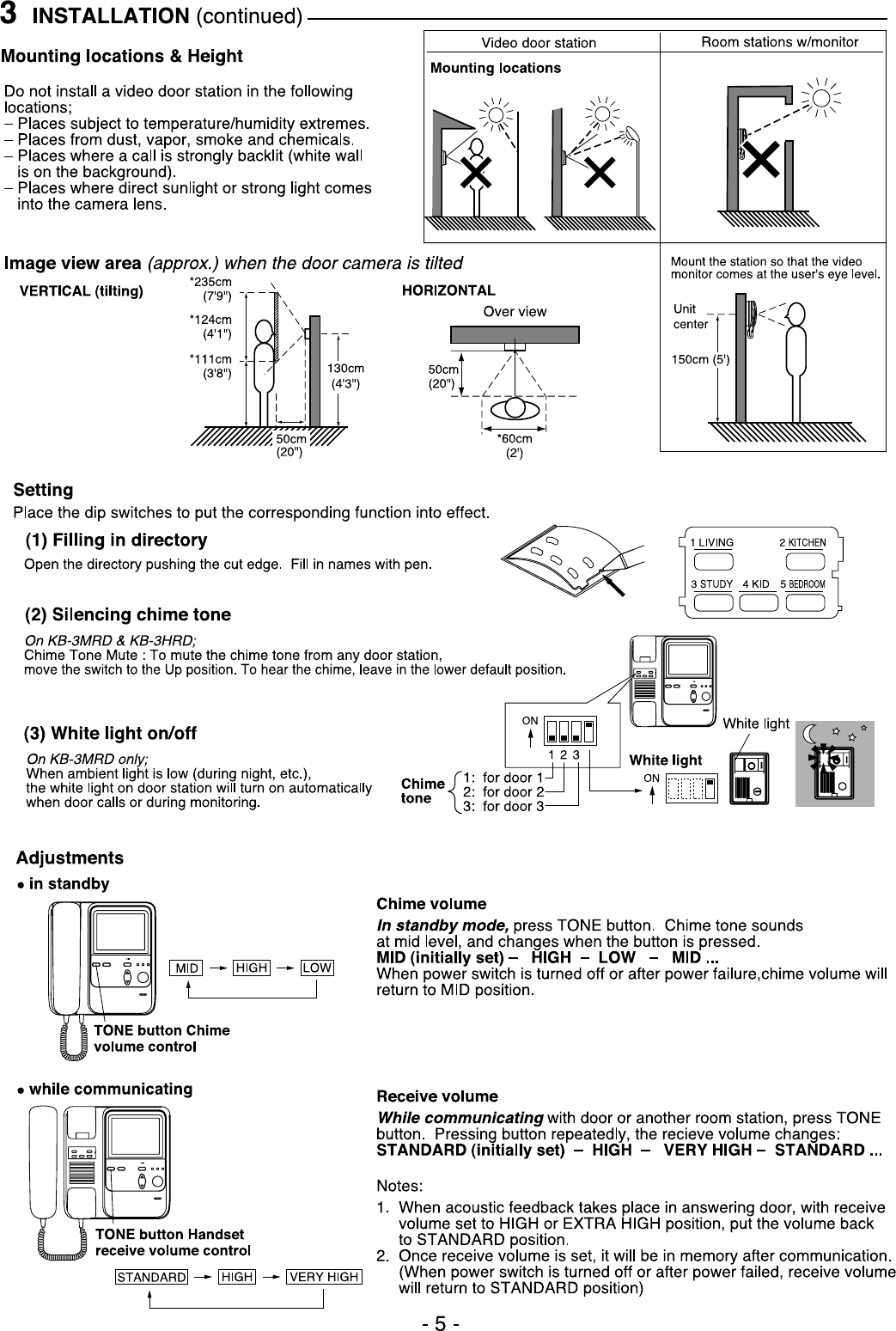 Page 5 of 8 - Aiphone Aiphone-Kb-3Hrd-Users-Manual-  Aiphone-kb-3hrd-users-manual