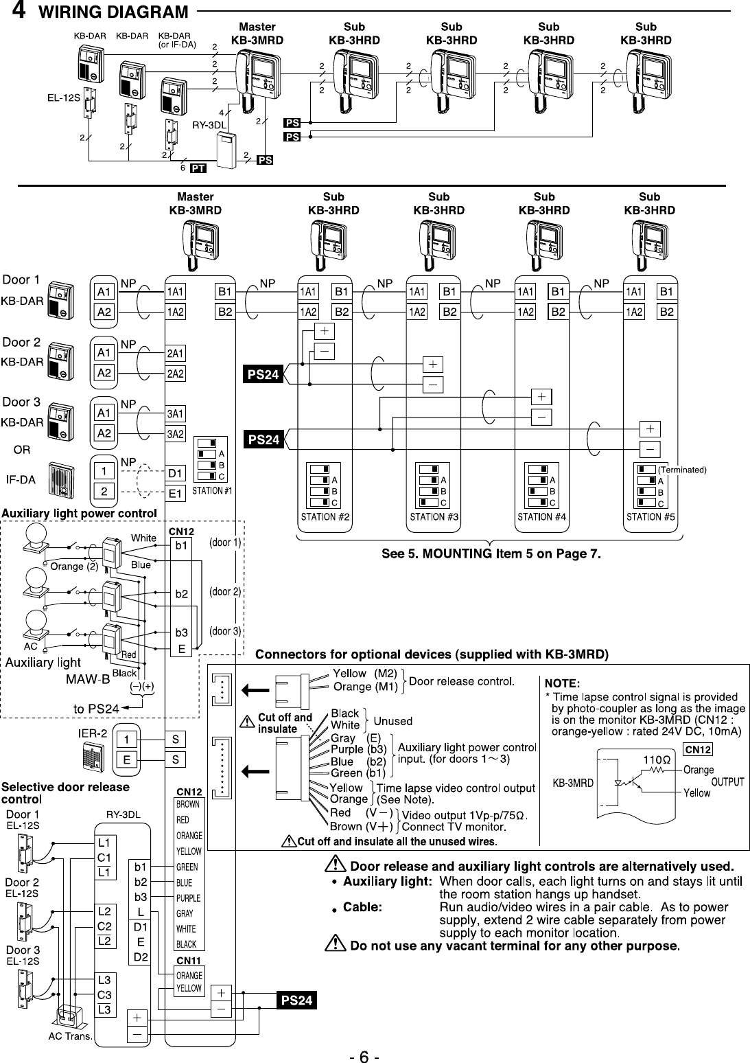 Page 6 of 8 - Aiphone Aiphone-Kb-3Hrd-Users-Manual-  Aiphone-kb-3hrd-users-manual