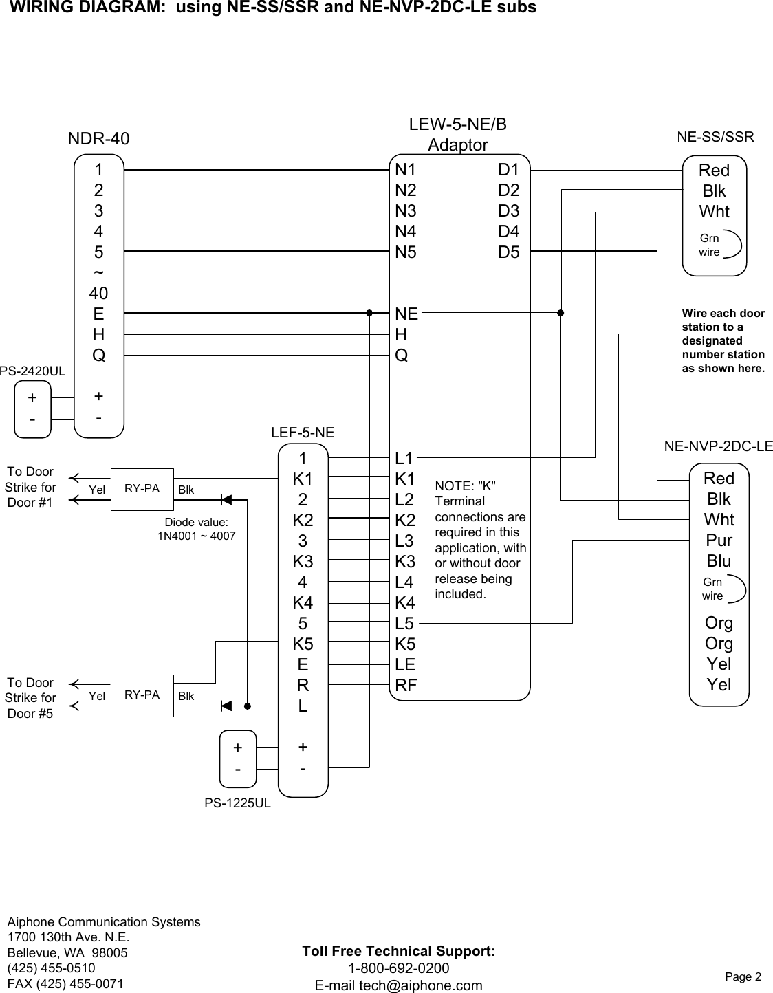 Aiphone Lef 5 Wiring Diagram - Wiring Diagram