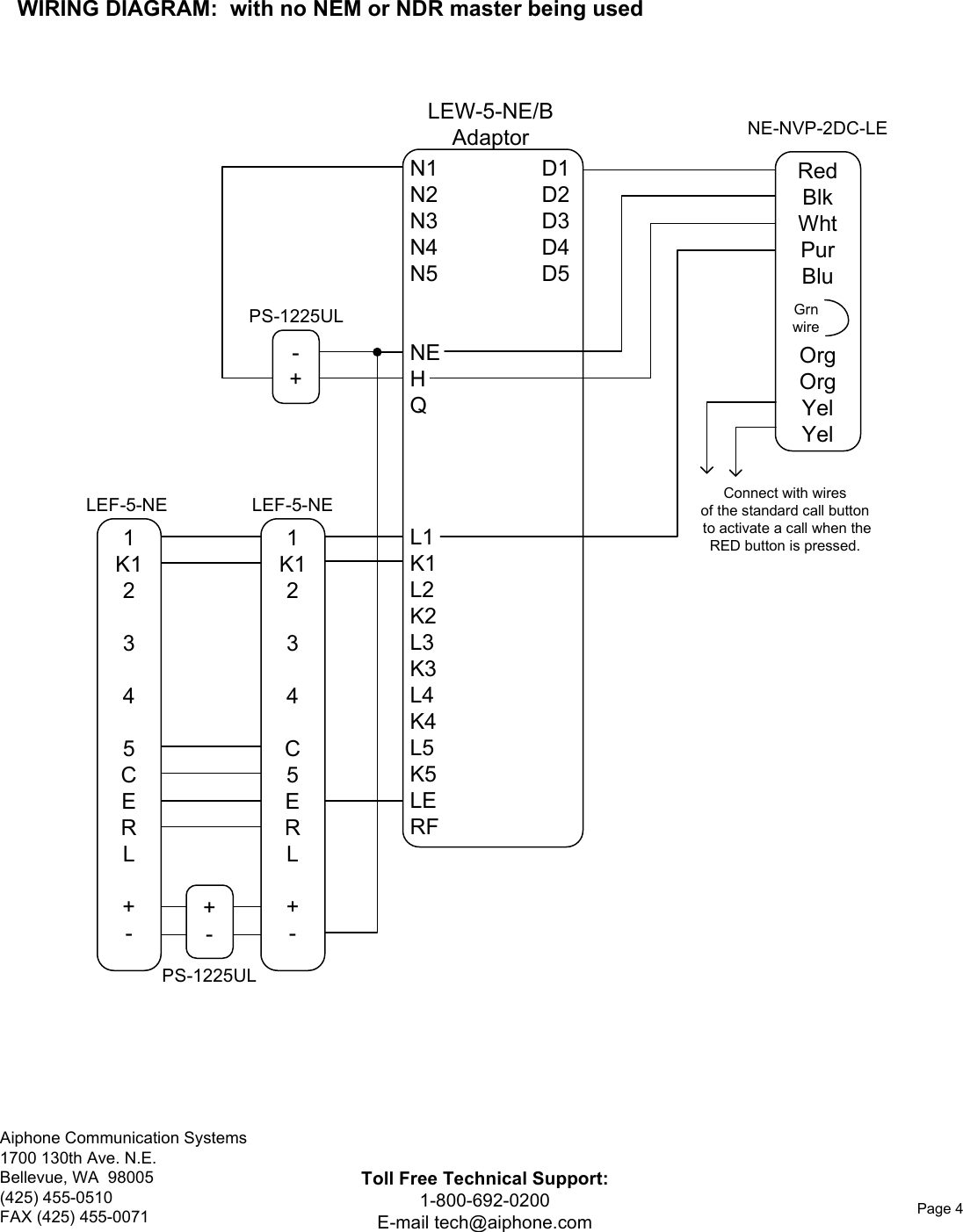 Page 4 of 5 - Aiphone Aiphone-Lef-5-Ne-Users-Manual- Visio-LEF-5-NE Type B (new)  Aiphone-lef-5-ne-users-manual