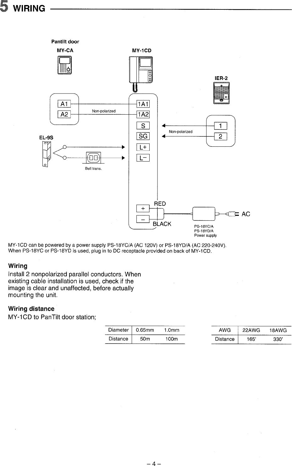 Page 4 of 6 - Aiphone Aiphone-My-1Cd-Users-Manual-  Aiphone-my-1cd-users-manual