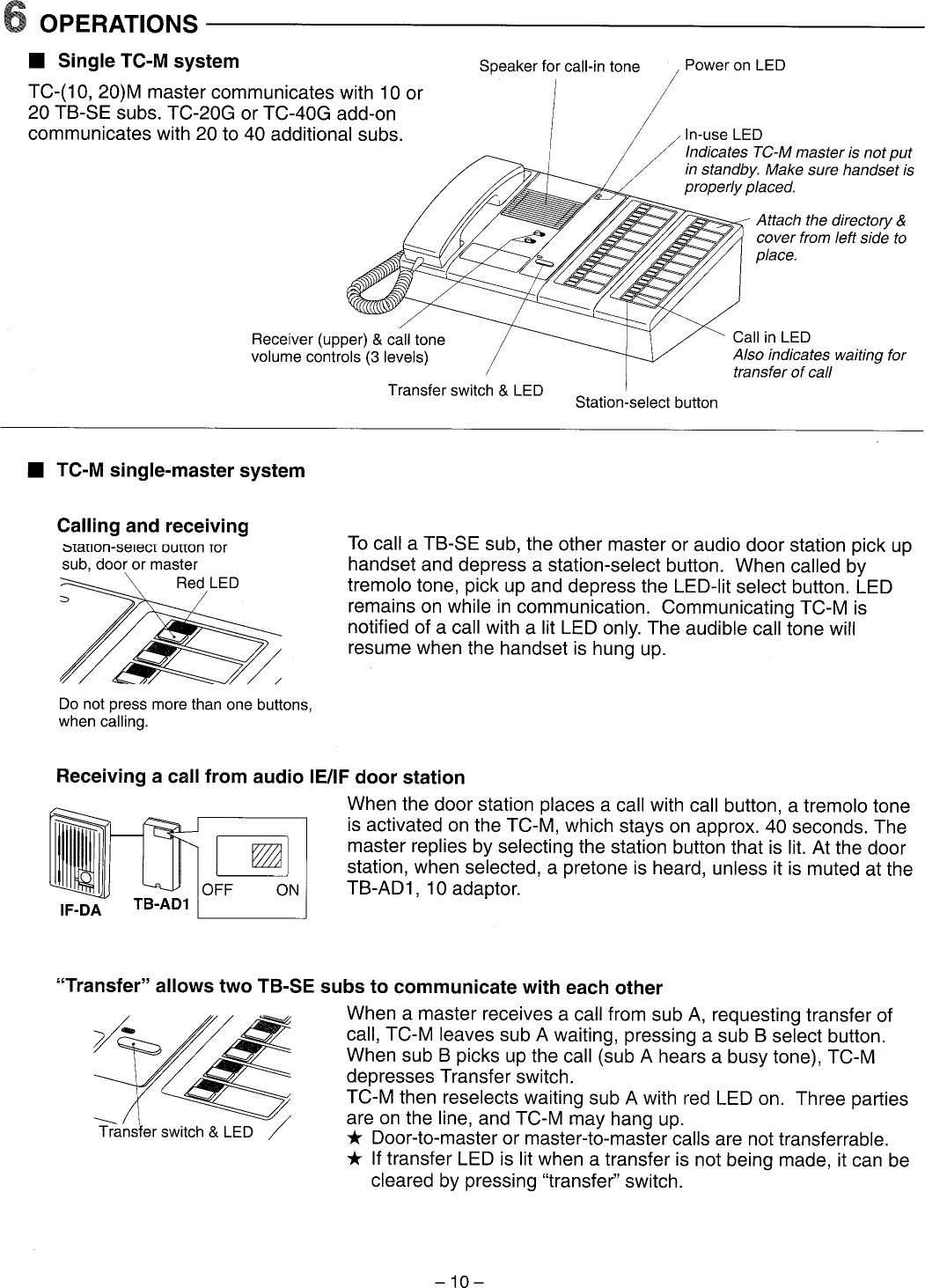 Page 10 of 12 - Aiphone Aiphone-Tc-10M-Users-Manual-  Aiphone-tc-10m-users-manual