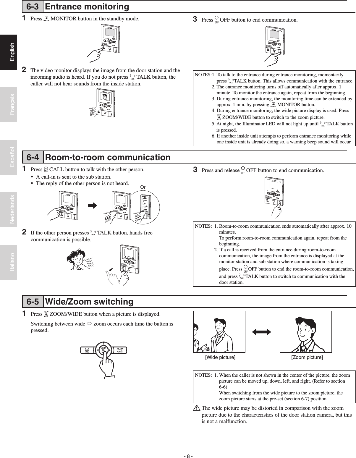 Page 8 of 12 - Aiphone JK-1MD_multi.indb JK-1MD Instructions Inst-Op Man