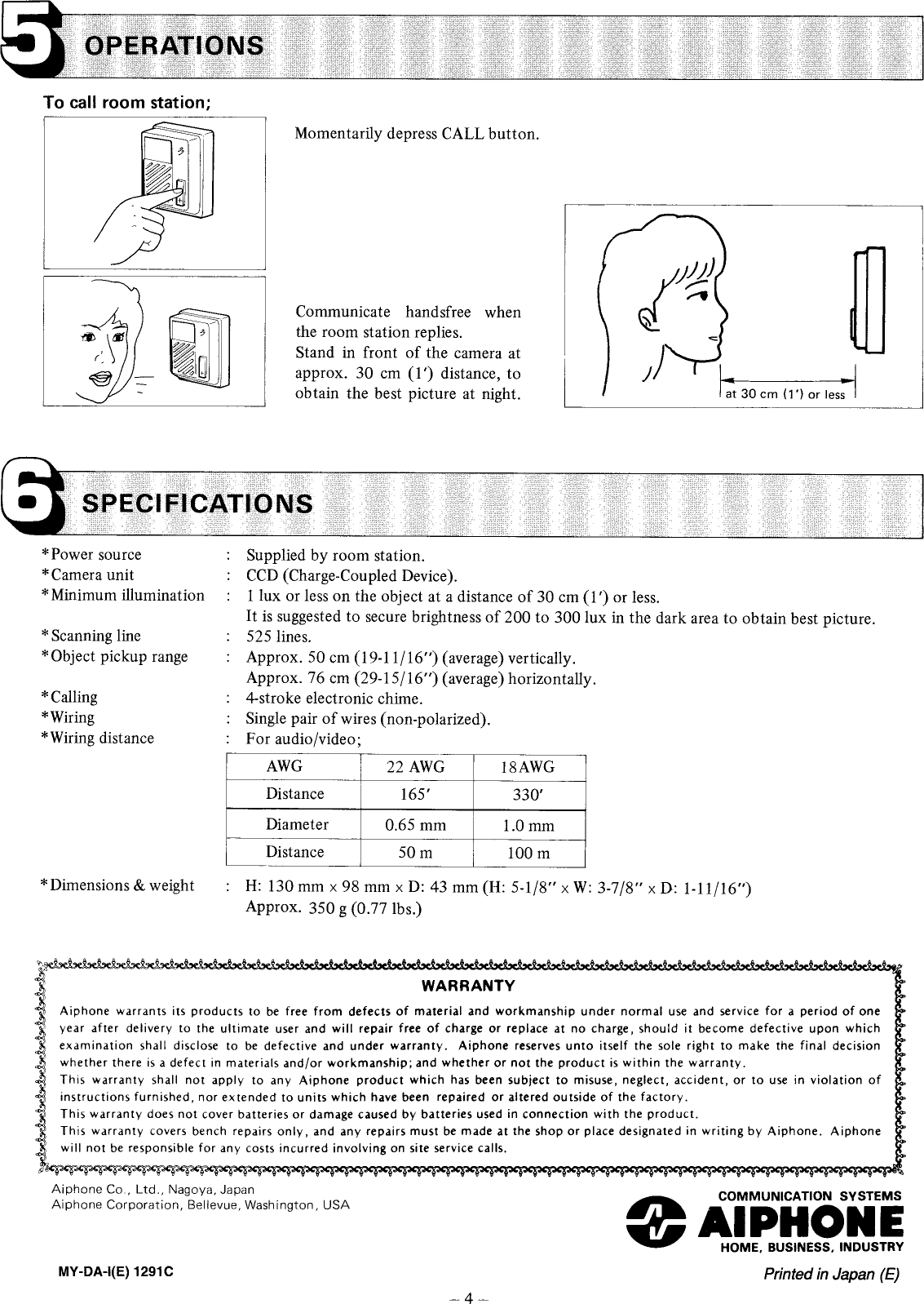 Page 4 of 4 - Aiphone MY-DA User Manual  To The E94e187f-2a54-4bda-8683-8b9d31113449