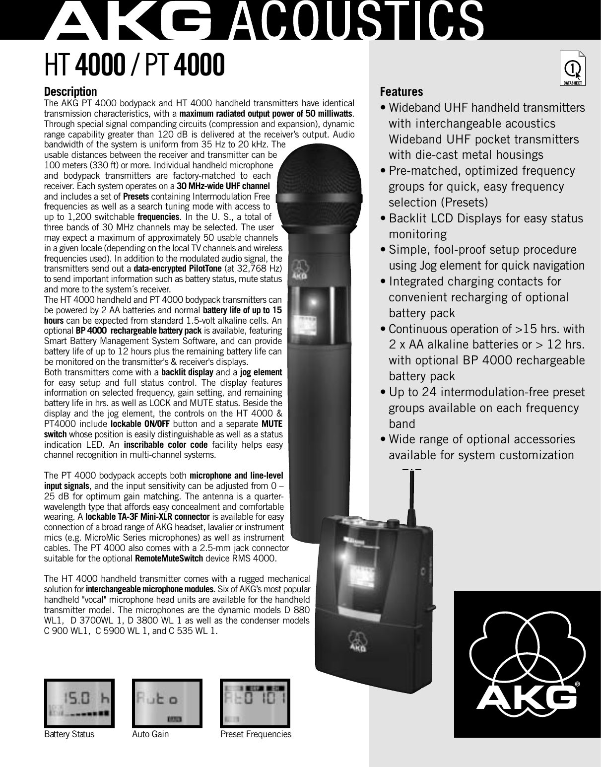 Page 1 of 2 - Akg-Acoustics Akg-Acoustics-Ht-4000-Users-Manual- 5509_04_2seitig  Akg-acoustics-ht-4000-users-manual