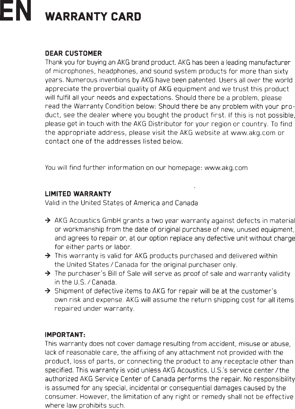 Page 10 of 12 - Akg Akg-Akg-K490C-Users-Manual- 039K490NC  Akg-akg-k490c-users-manual
