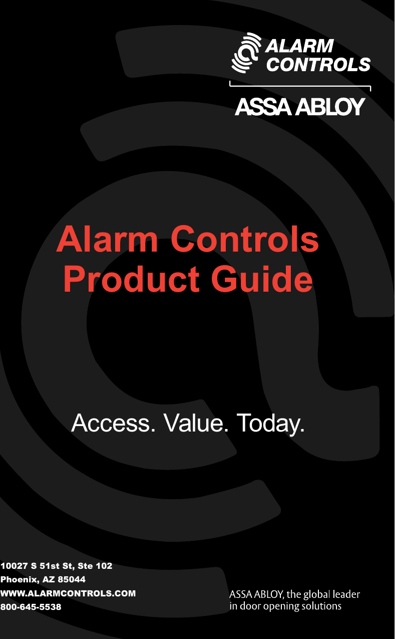Alarm Controls Product Catalog Cont Mini