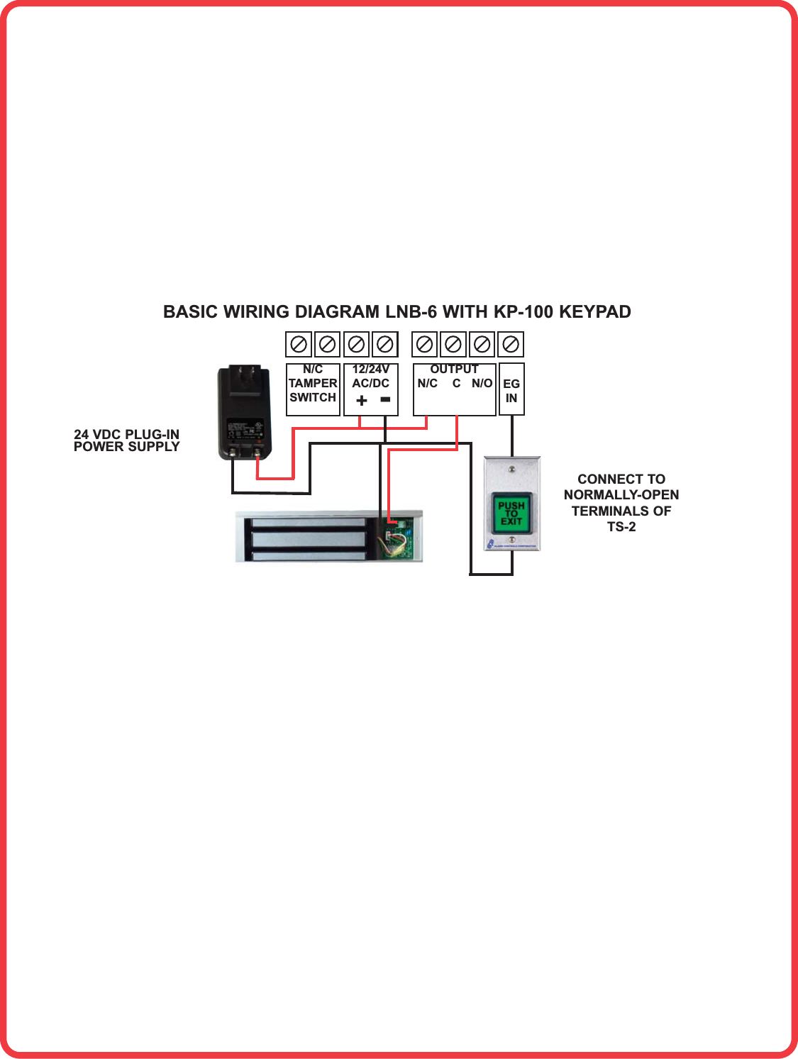 Page 1 of 1 - Alarm Controls LNB-6 Basic Wiring Diagram W KP-100 Keypad