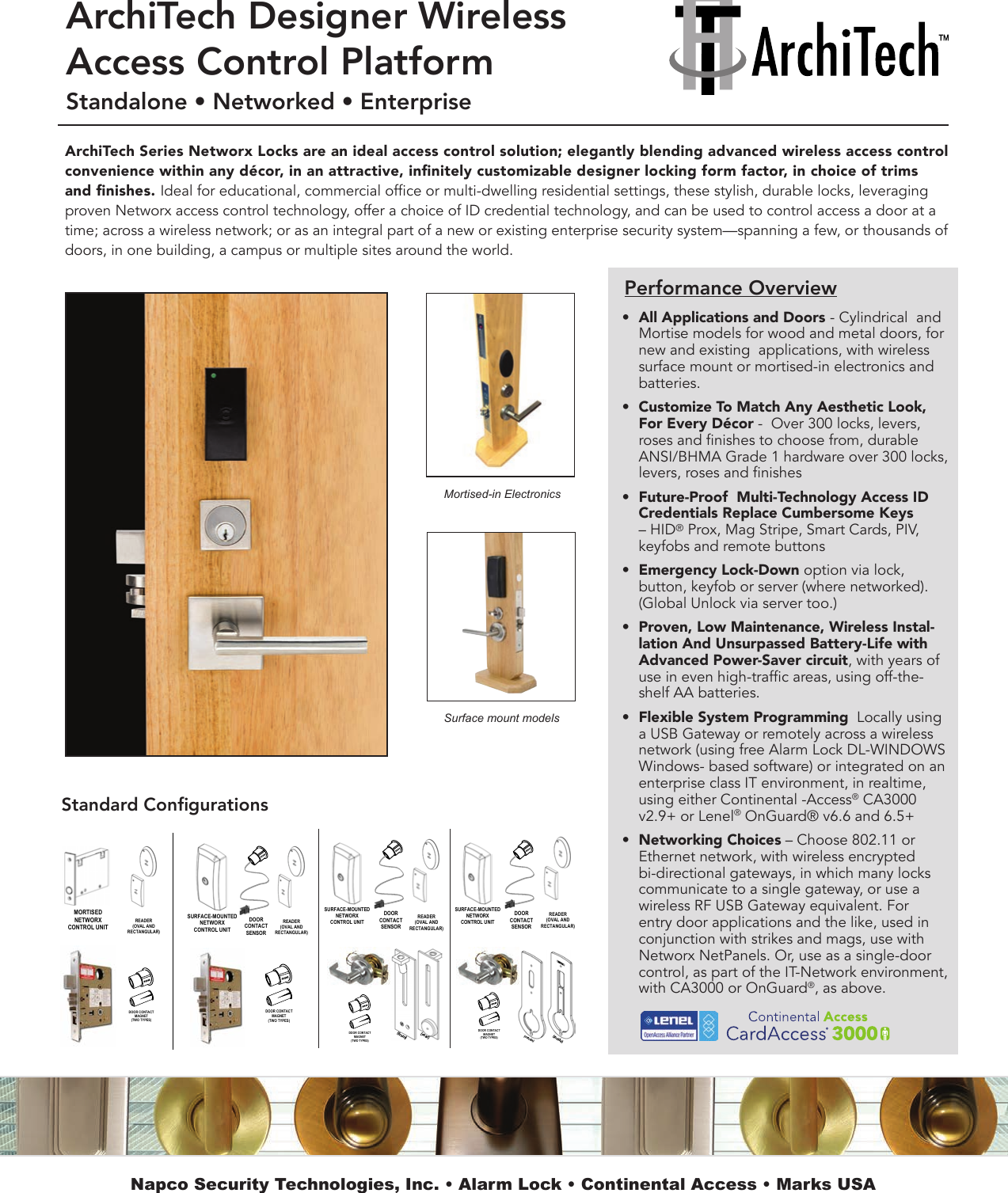 Page 1 of 4 - Alarm Lock  Archi Tech Step Up Sheets ALA505 Spec Sheet