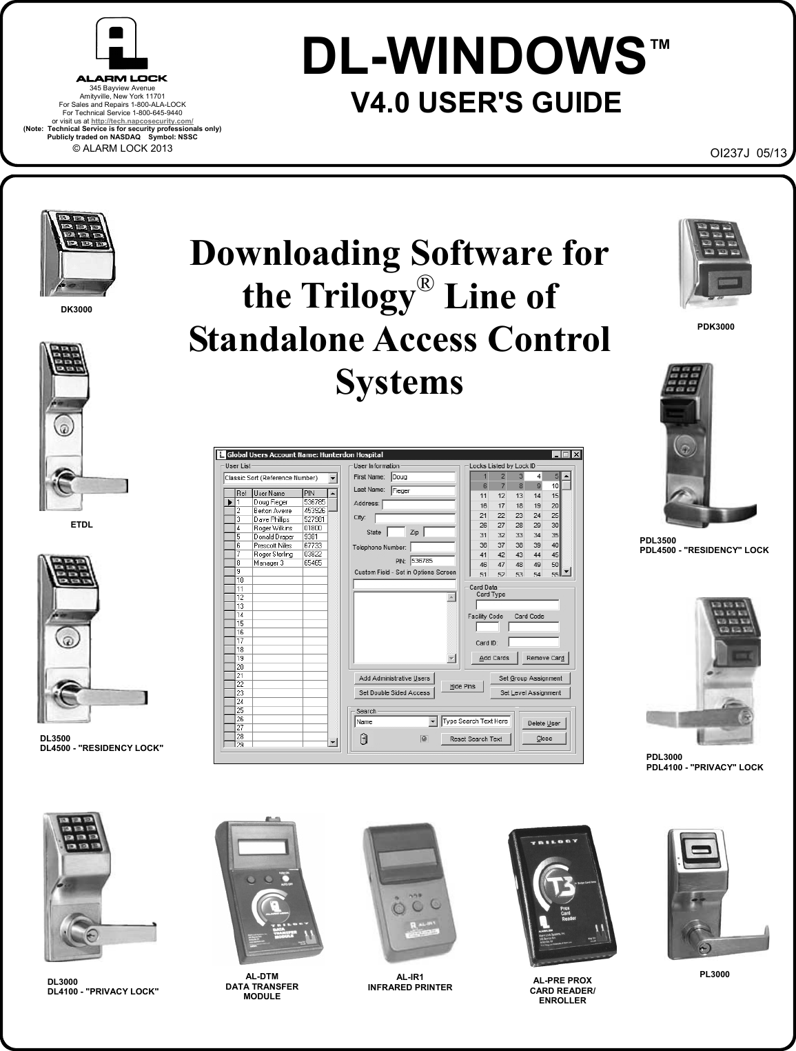 Alarm Lock DL Wind_V4.0.1_OI237J.01_USER Windows V4.0.1 User Guide Wind