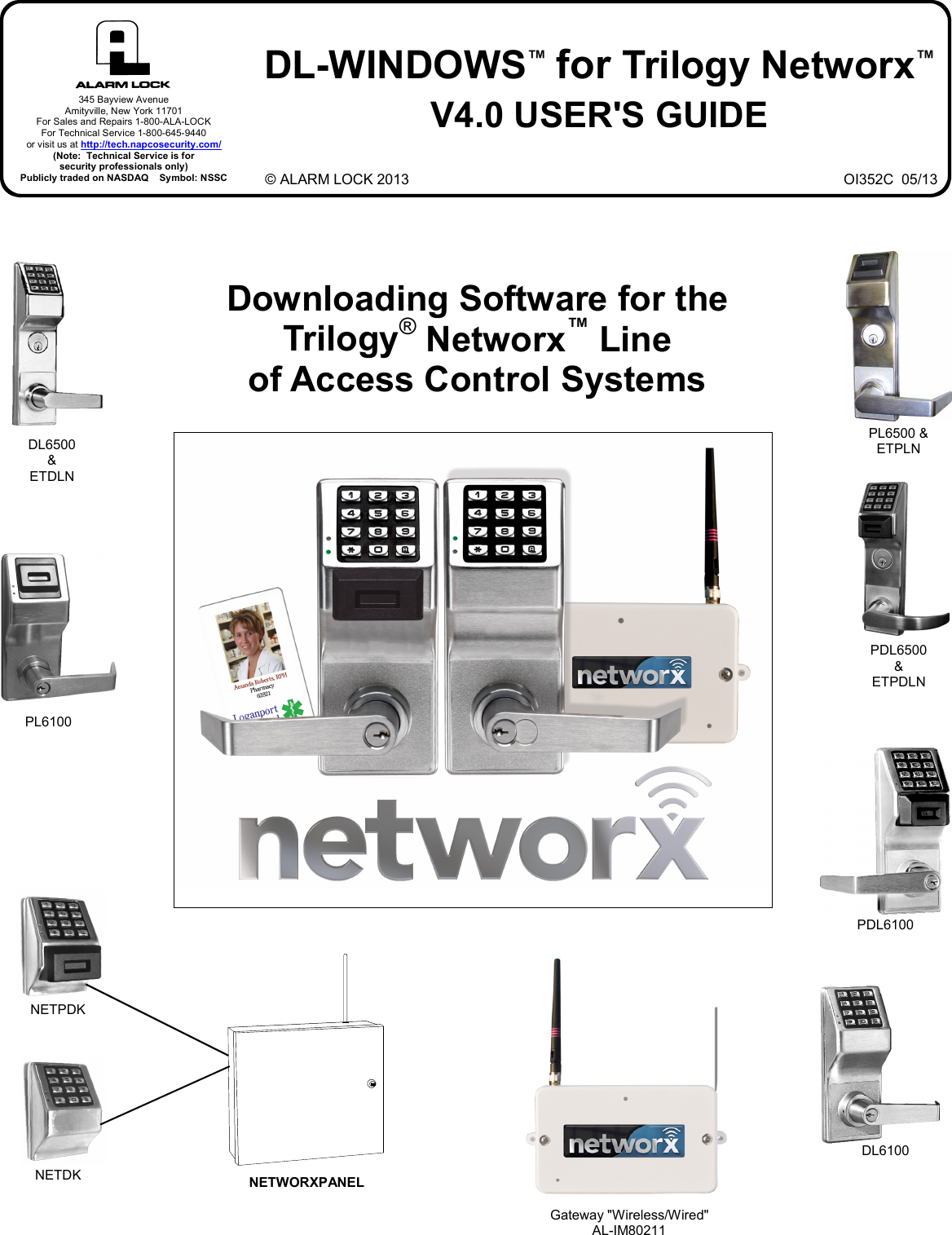 Alarm Lock Networx_DL Win_OI352C.01_INST DL Windows For Trilogy Networx