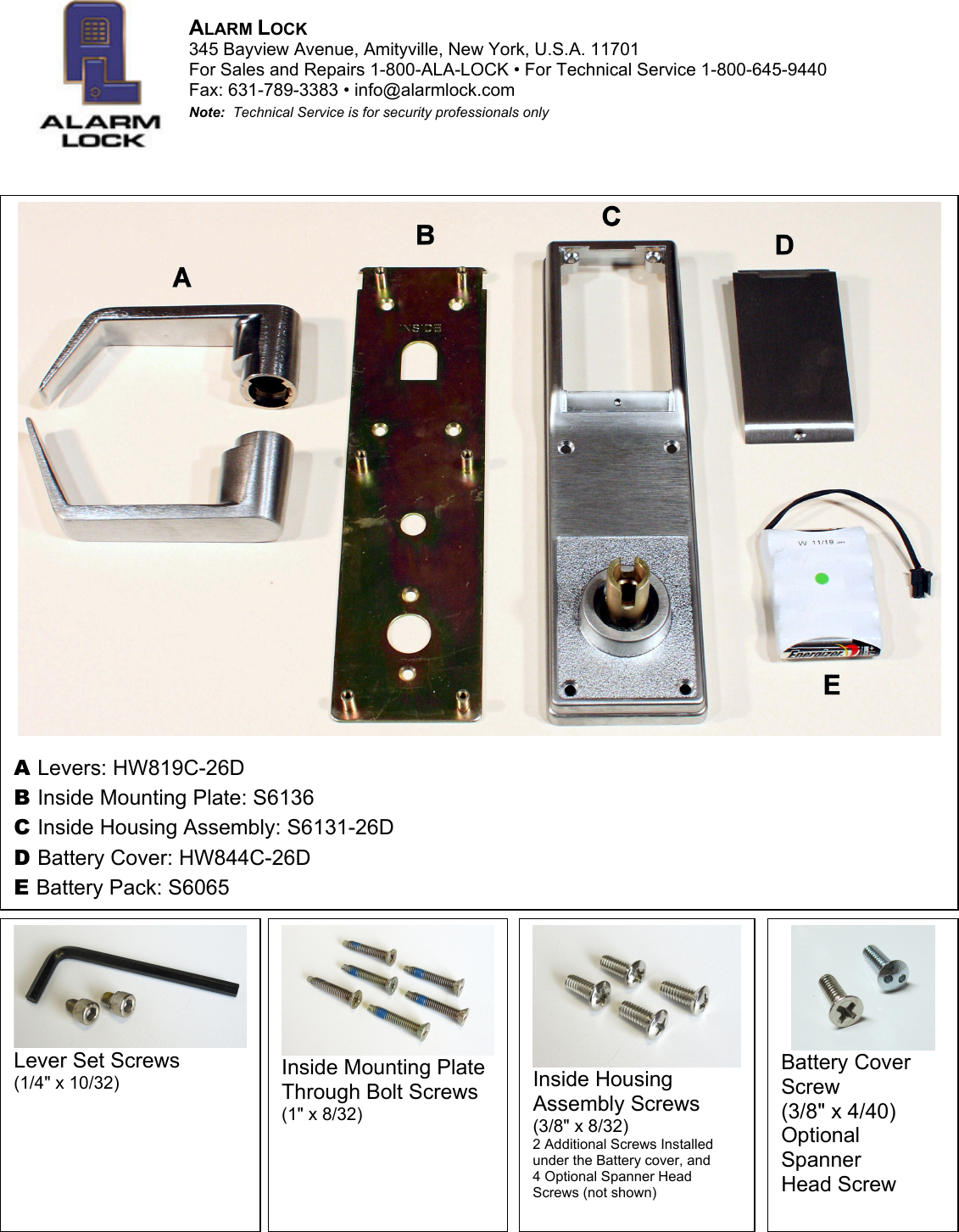 Page 2 of 3 - Alarm Lock - I03_AT_DL3500CR_WhatsIntheBox_GregFerro_03 What's In The Box? DL3500CR Whats Box 2011 Nov