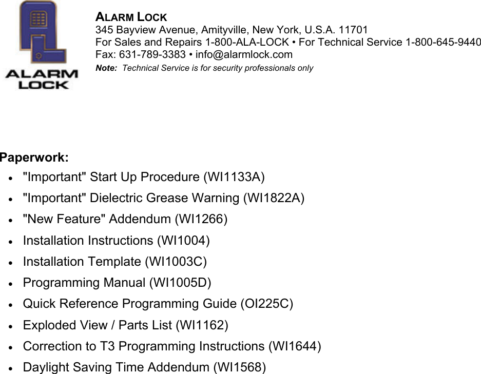 Page 3 of 3 - Alarm Lock - I03_AT_DL3500CR_WhatsIntheBox_GregFerro_03 What's In The Box? DL3500CR Whats Box 2011 Nov