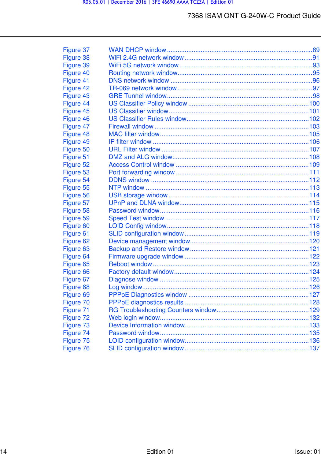 Page 14 of Alcatel Lucent Bell G240W-C GPON ONU User Manual 7368 ISAM ONT G 240W B Product Guide