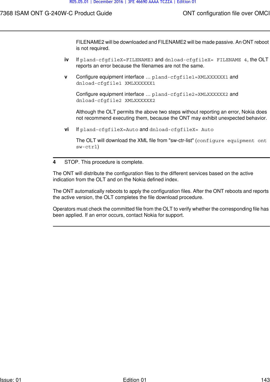 Page 143 of Alcatel Lucent Bell G240W-C GPON ONU User Manual 7368 ISAM ONT G 240W B Product Guide