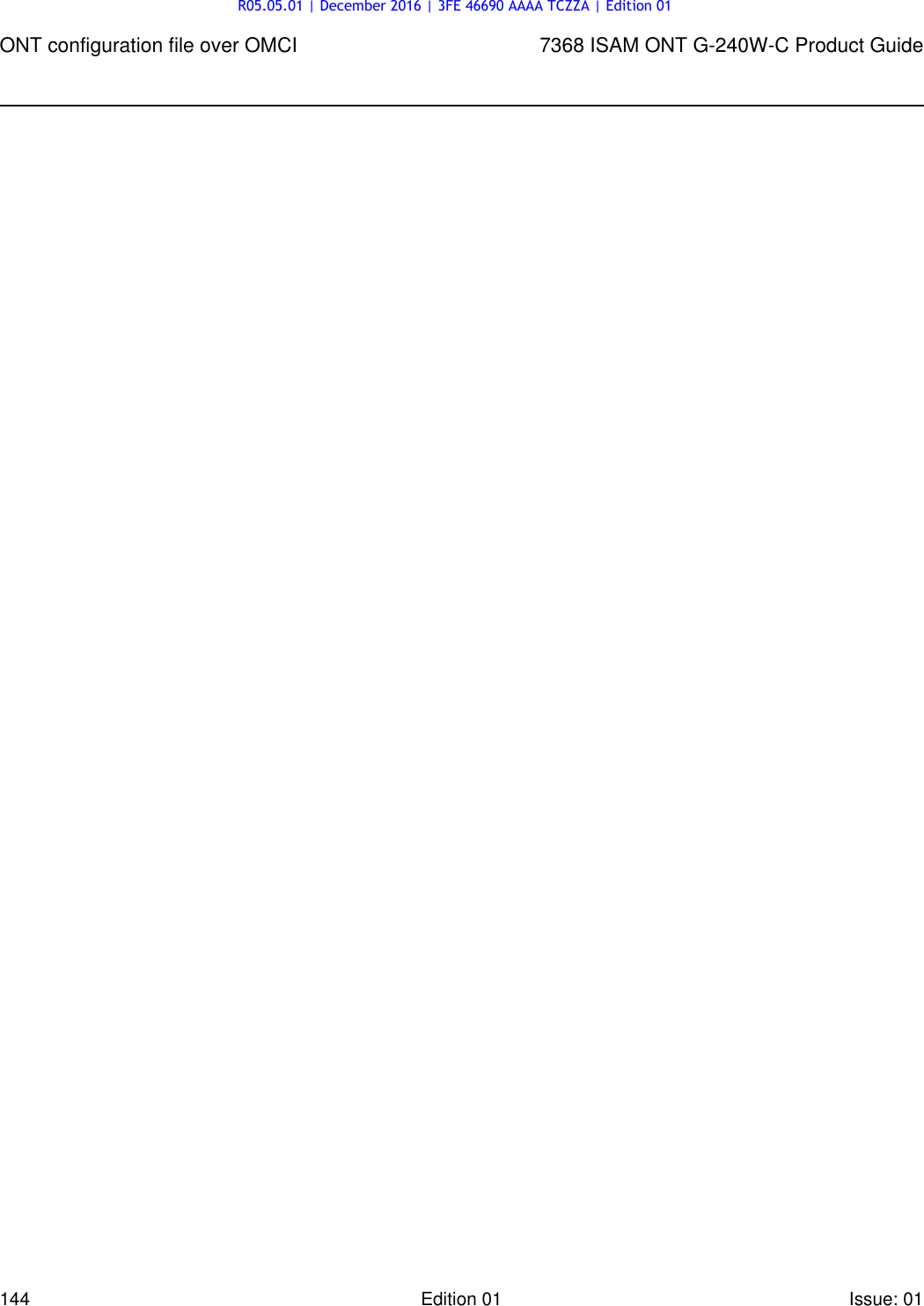 Page 144 of Alcatel Lucent Bell G240W-C GPON ONU User Manual 7368 ISAM ONT G 240W B Product Guide