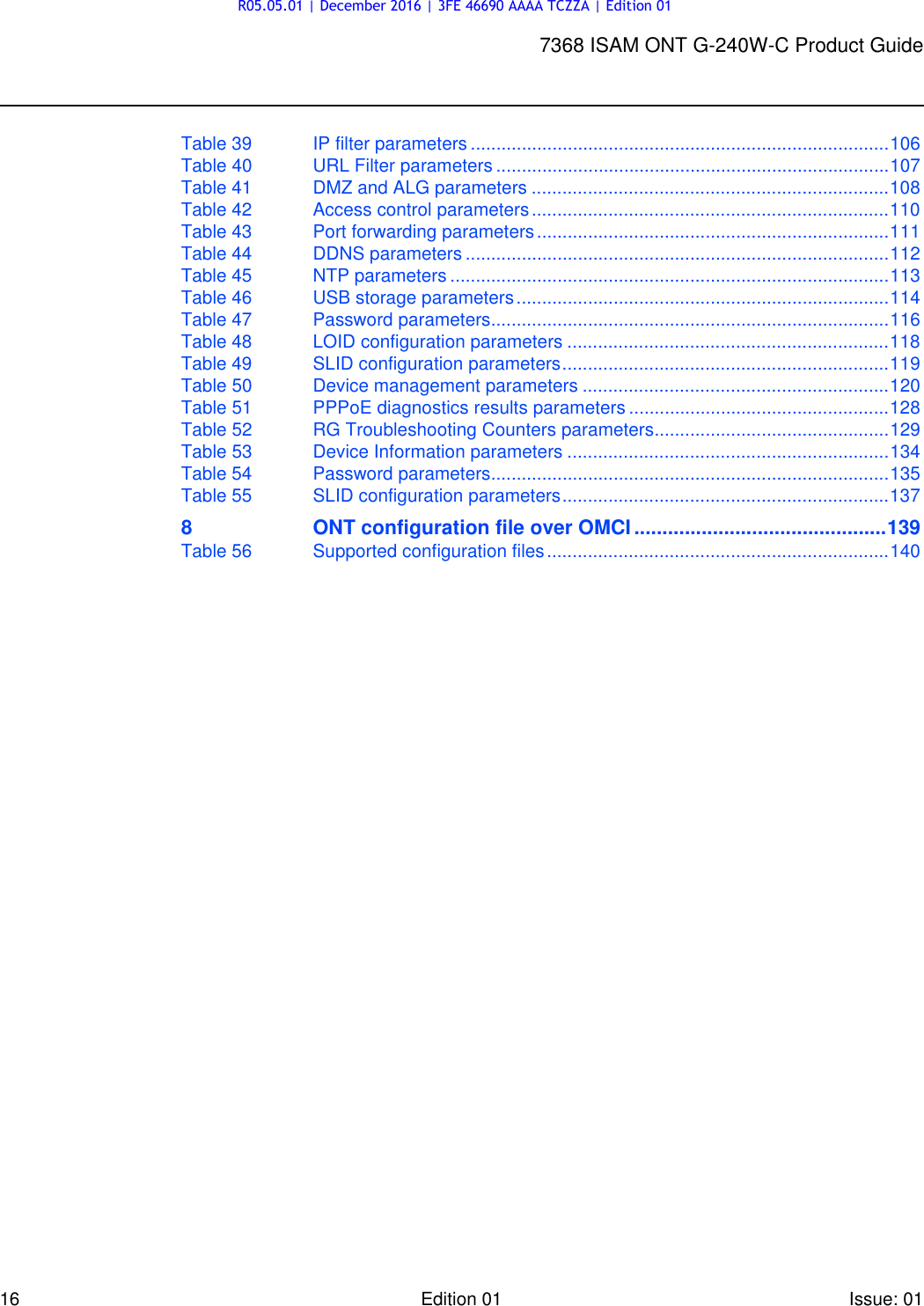 Page 16 of Alcatel Lucent Bell G240W-C GPON ONU User Manual 7368 ISAM ONT G 240W B Product Guide