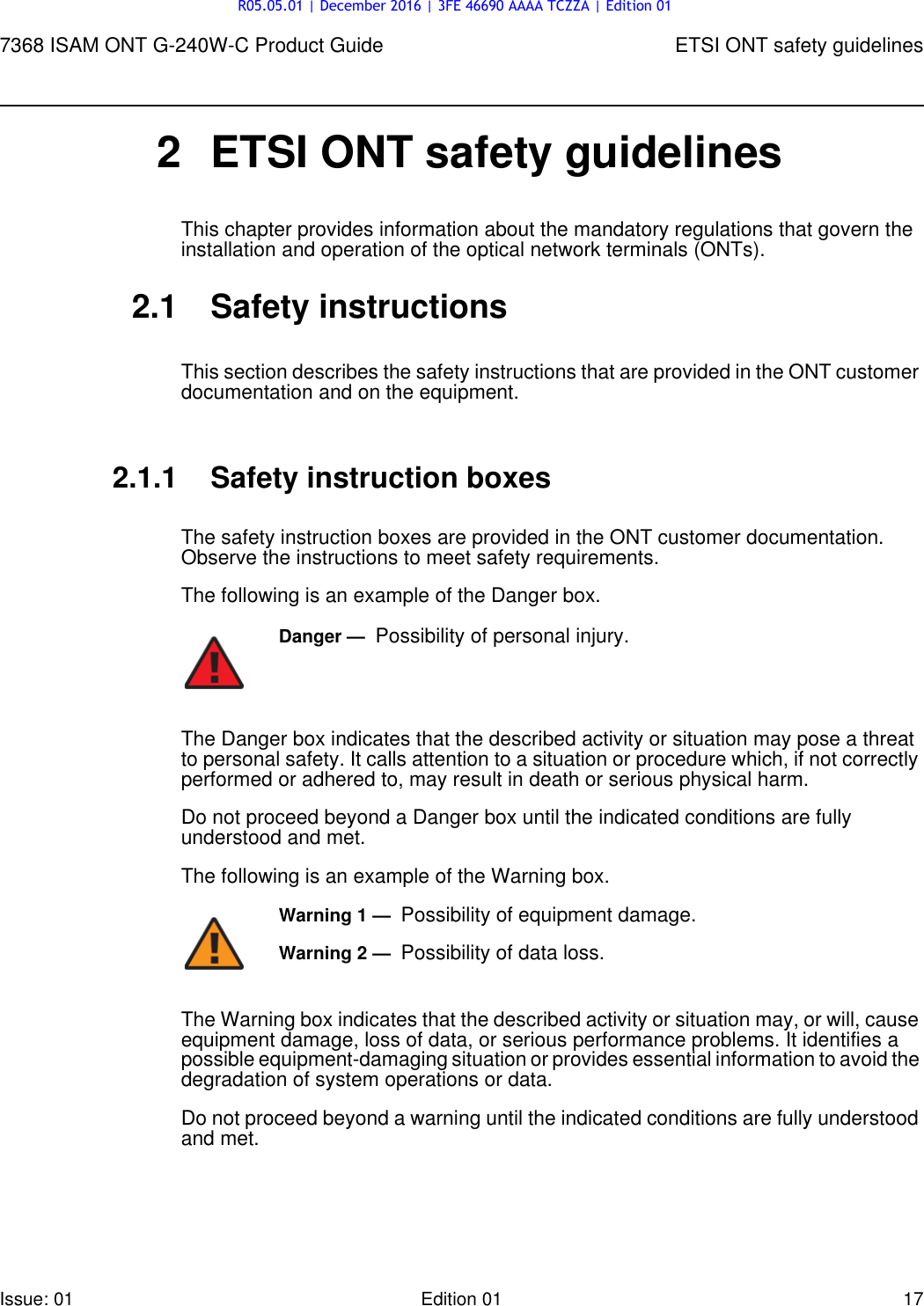 Page 17 of Alcatel Lucent Bell G240W-C GPON ONU User Manual 7368 ISAM ONT G 240W B Product Guide
