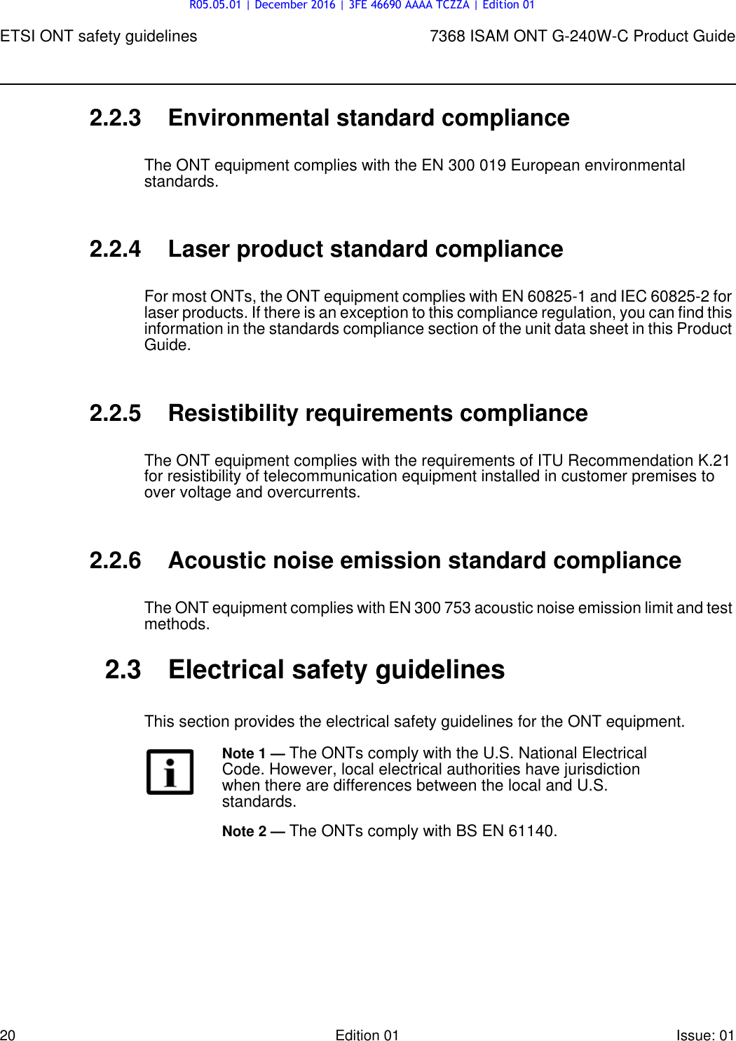 Page 20 of Alcatel Lucent Bell G240W-C GPON ONU User Manual 7368 ISAM ONT G 240W B Product Guide
