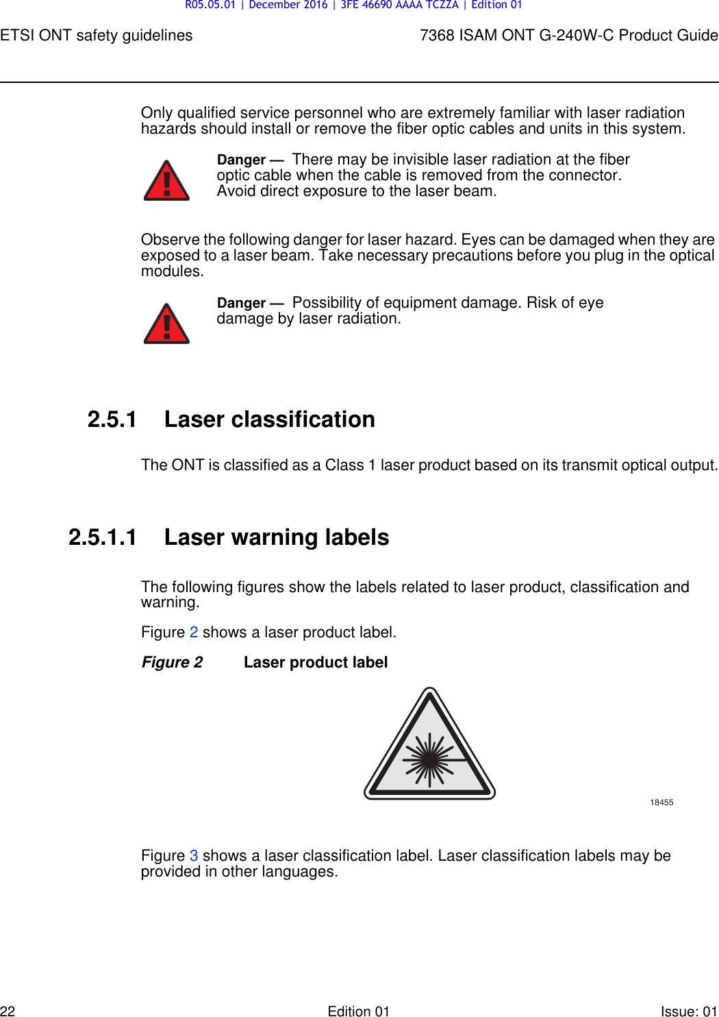 Page 22 of Alcatel Lucent Bell G240W-C GPON ONU User Manual 7368 ISAM ONT G 240W B Product Guide