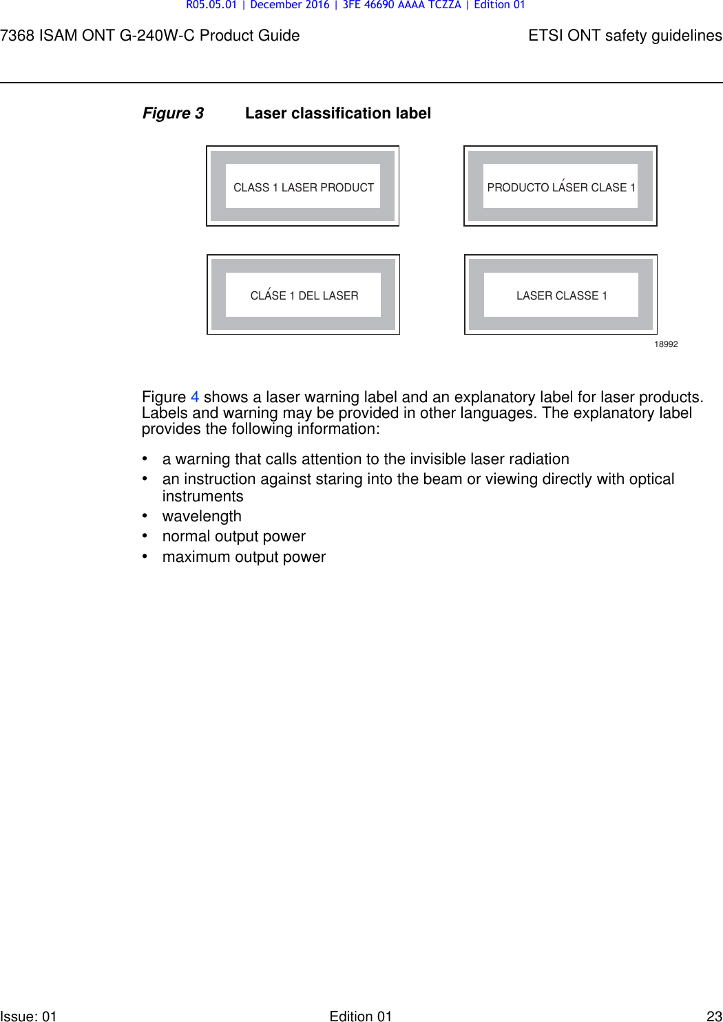 Page 23 of Alcatel Lucent Bell G240W-C GPON ONU User Manual 7368 ISAM ONT G 240W B Product Guide