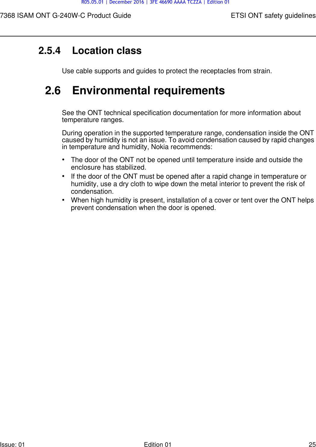 Page 25 of Alcatel Lucent Bell G240W-C GPON ONU User Manual 7368 ISAM ONT G 240W B Product Guide