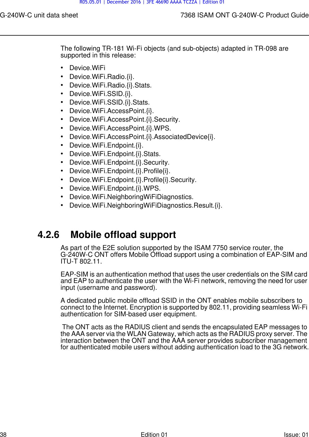 Page 38 of Alcatel Lucent Bell G240W-C GPON ONU User Manual 7368 ISAM ONT G 240W B Product Guide