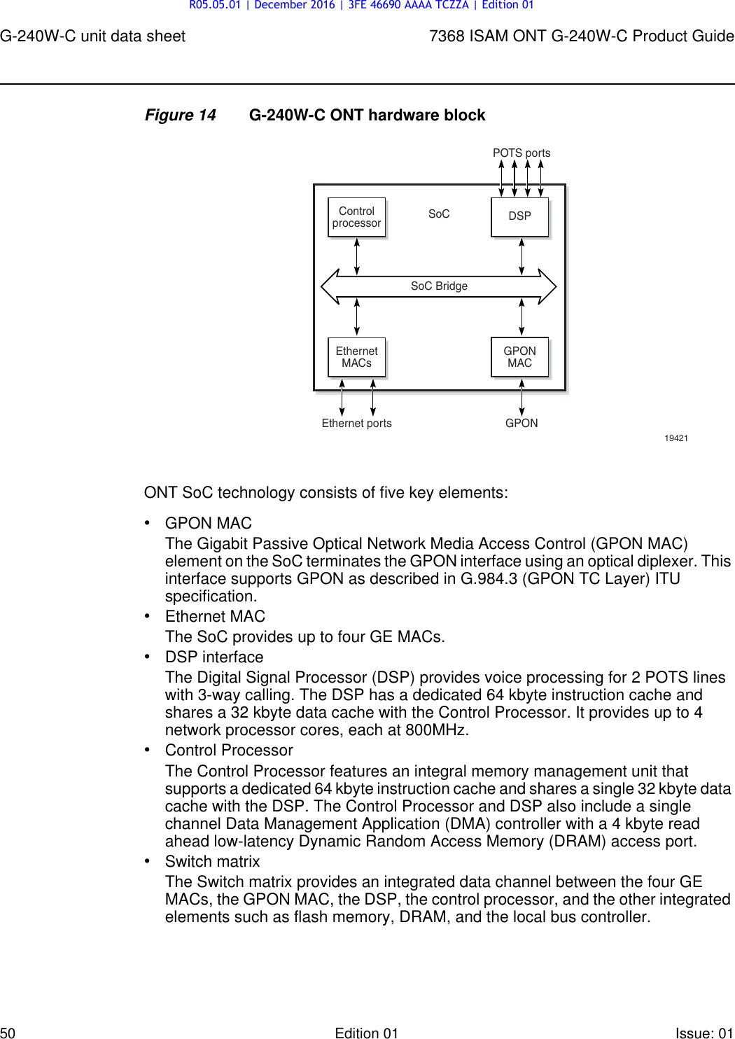 Page 50 of Alcatel Lucent Bell G240W-C GPON ONU User Manual 7368 ISAM ONT G 240W B Product Guide