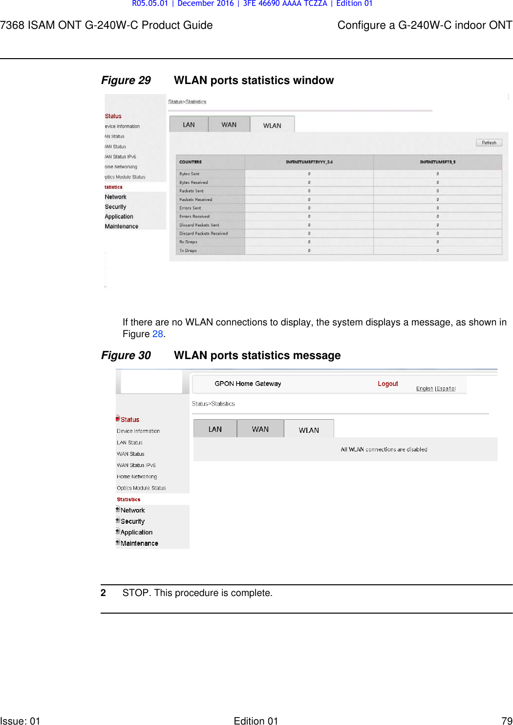 Page 79 of Alcatel Lucent Bell G240W-C GPON ONU User Manual 7368 ISAM ONT G 240W B Product Guide