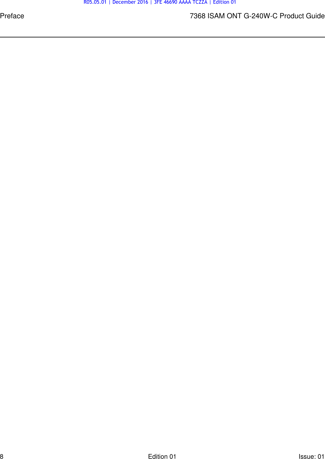 Page 8 of Alcatel Lucent Bell G240W-C GPON ONU User Manual 7368 ISAM ONT G 240W B Product Guide