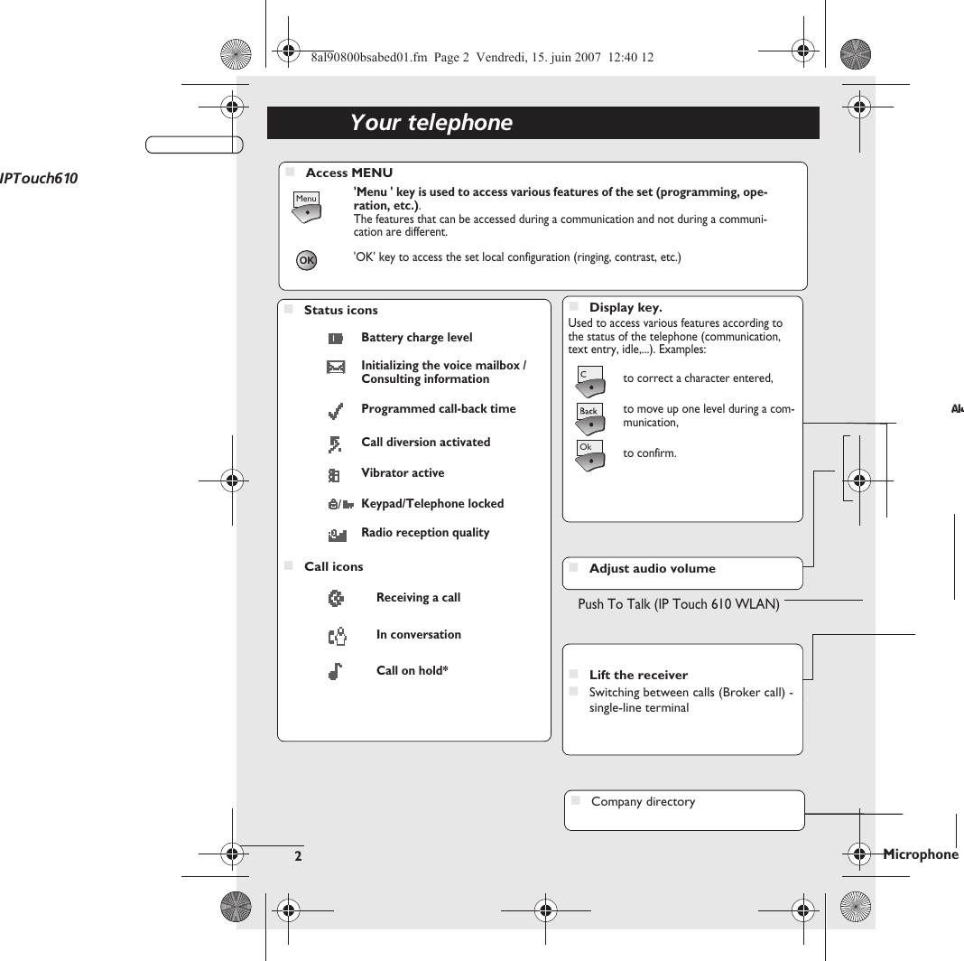 Page 2 of 12 - Alcatel-Lucent Alcatel-Lucent-Ip-Touch-310-Users-Manual- IP Touch Wireless LAN Phones 310 & 610 User Guide  Alcatel-lucent-ip-touch-310-users-manual