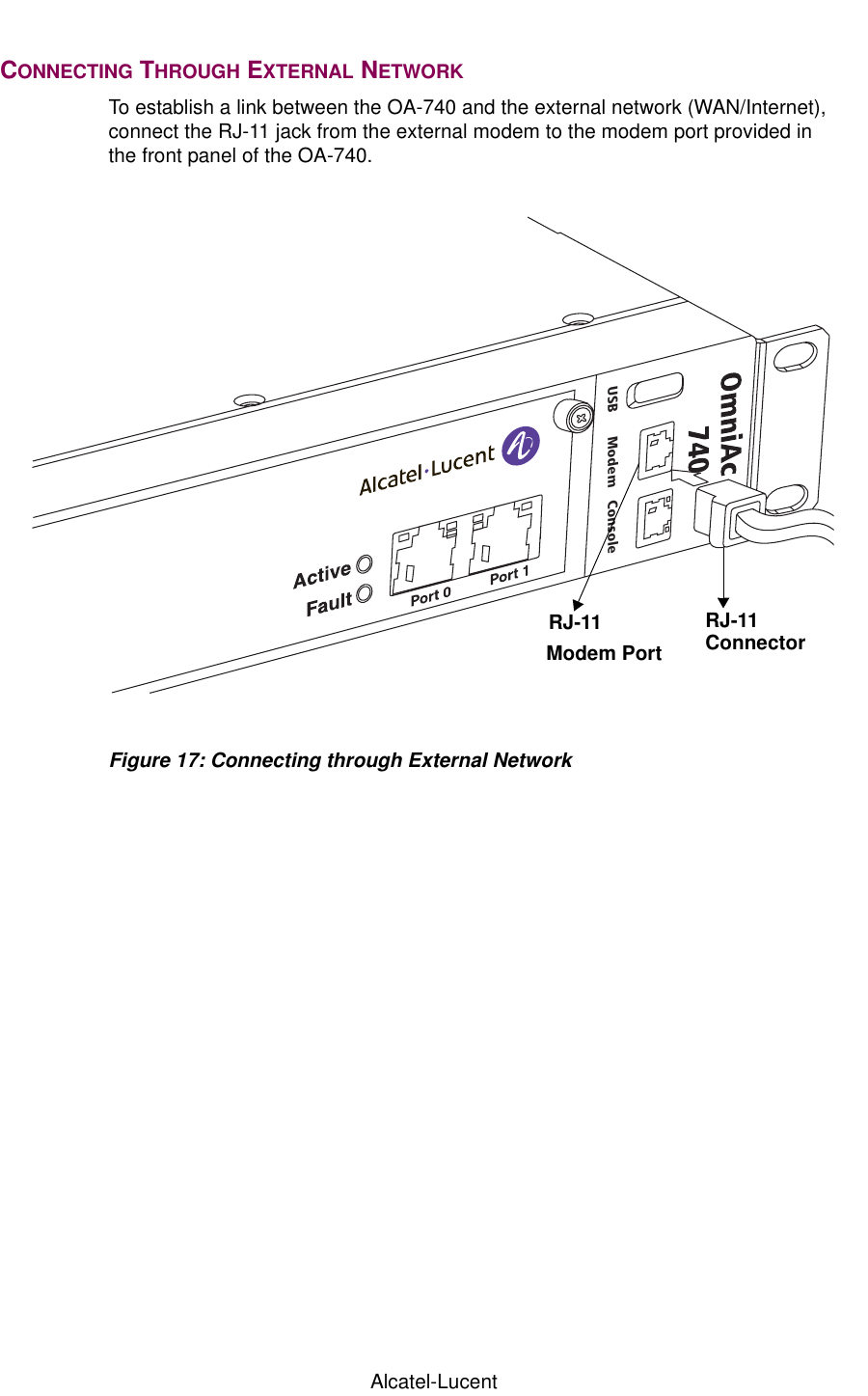Alcatel Lucent Glasfaser Modem Bedienungsanleitung