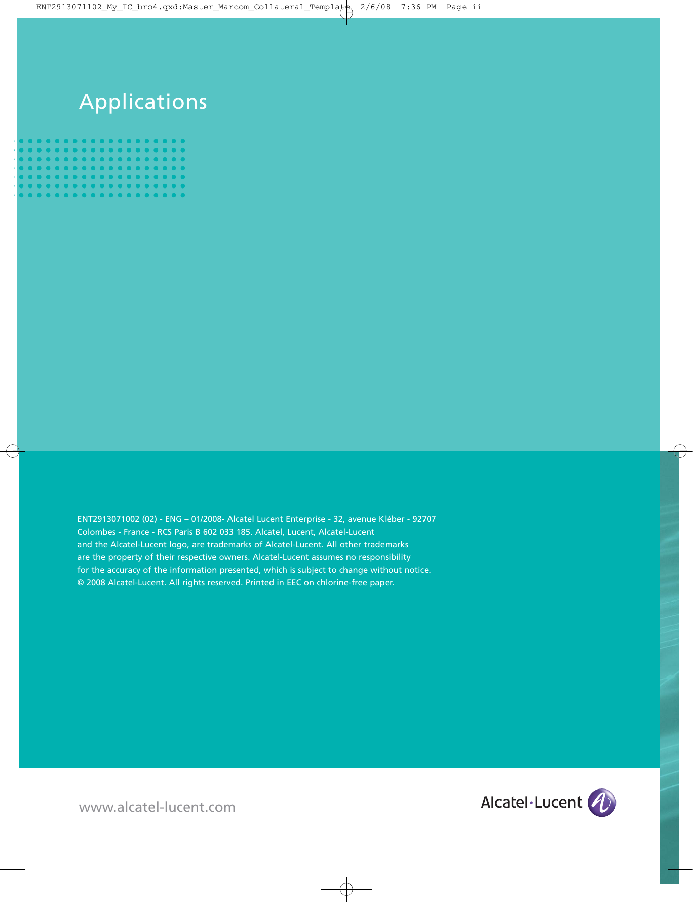 Page 8 of 8 - Alcatel-Lucent Alcatel-Lucent-Omnitouch-8600-Users-Manual- Unknown Alcatel-lucent-omnitouch-8600-users-manual