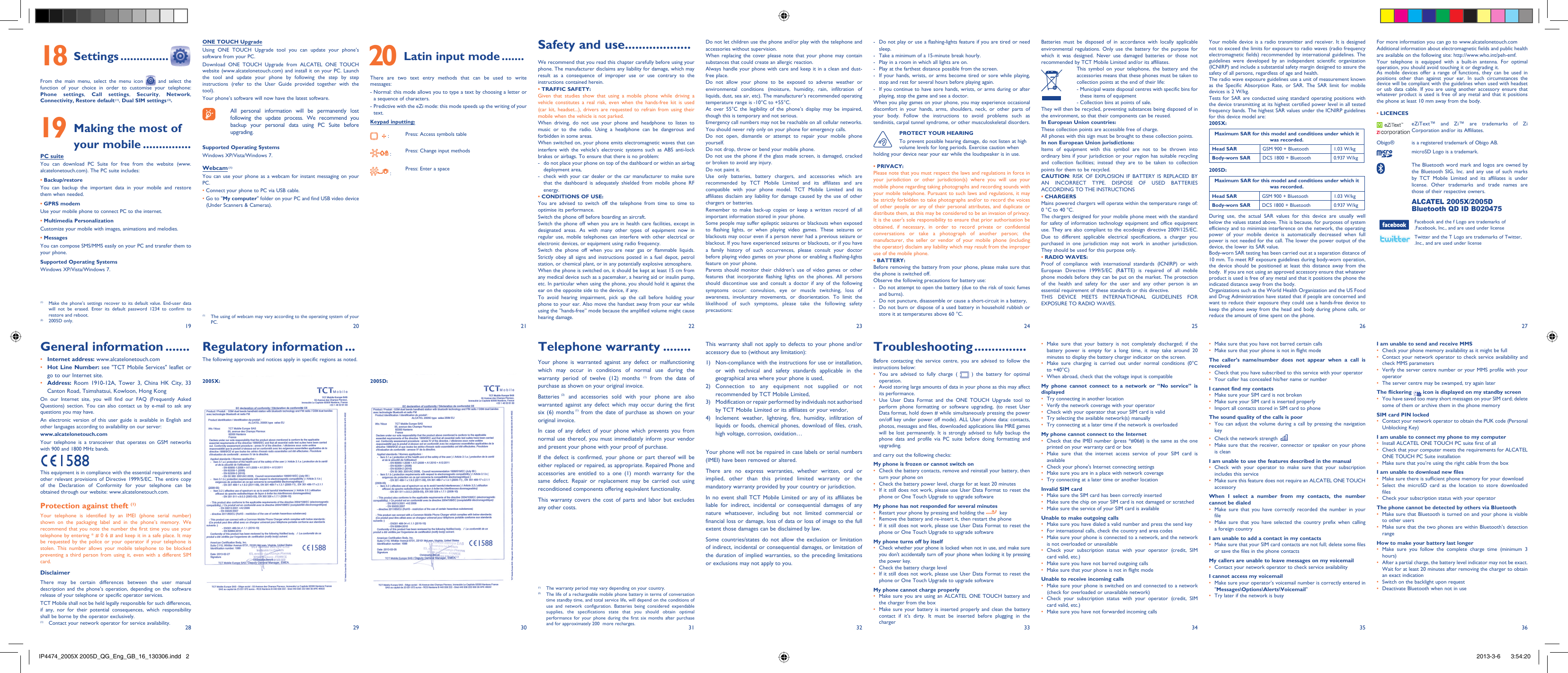 Page 2 of 2 - Alcatel Alcatel-2005-Quick-Start-Manual- IP4474_2005X 2005D_QG_Eng_GB_16_130306  Alcatel-2005-quick-start-manual