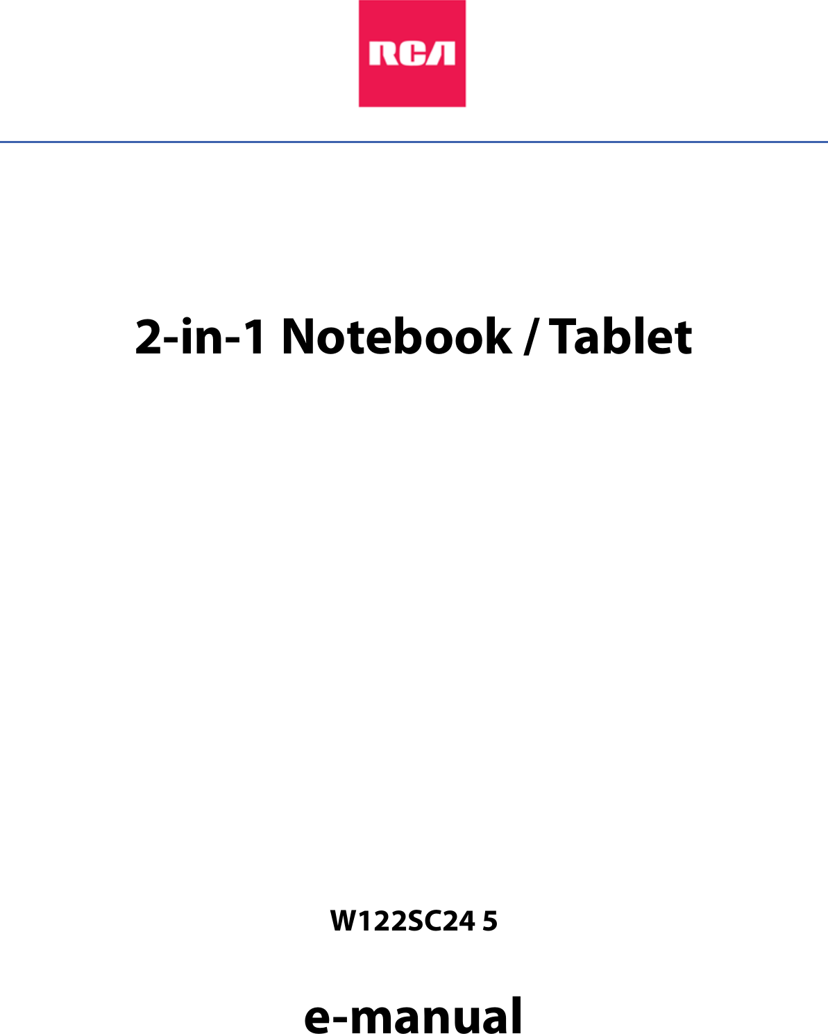 W122SC24 52-in-1 Notebook / Tablete-manual
