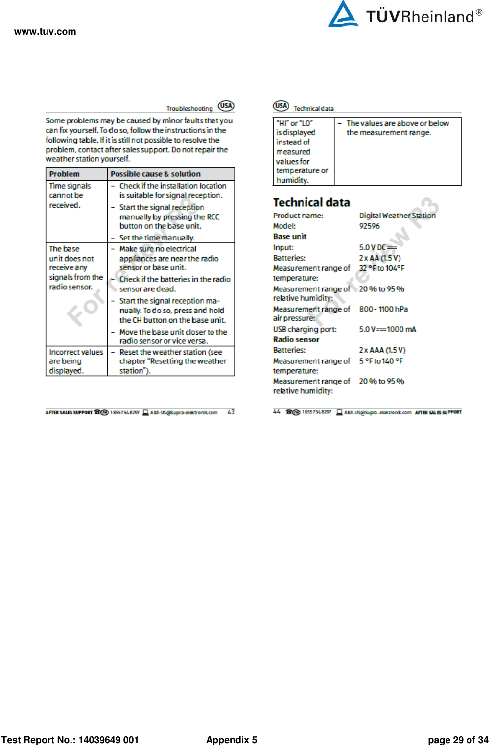 www.tuv.com Test Report No.: 14039649 001  Appendix 5  page 29 of 34     