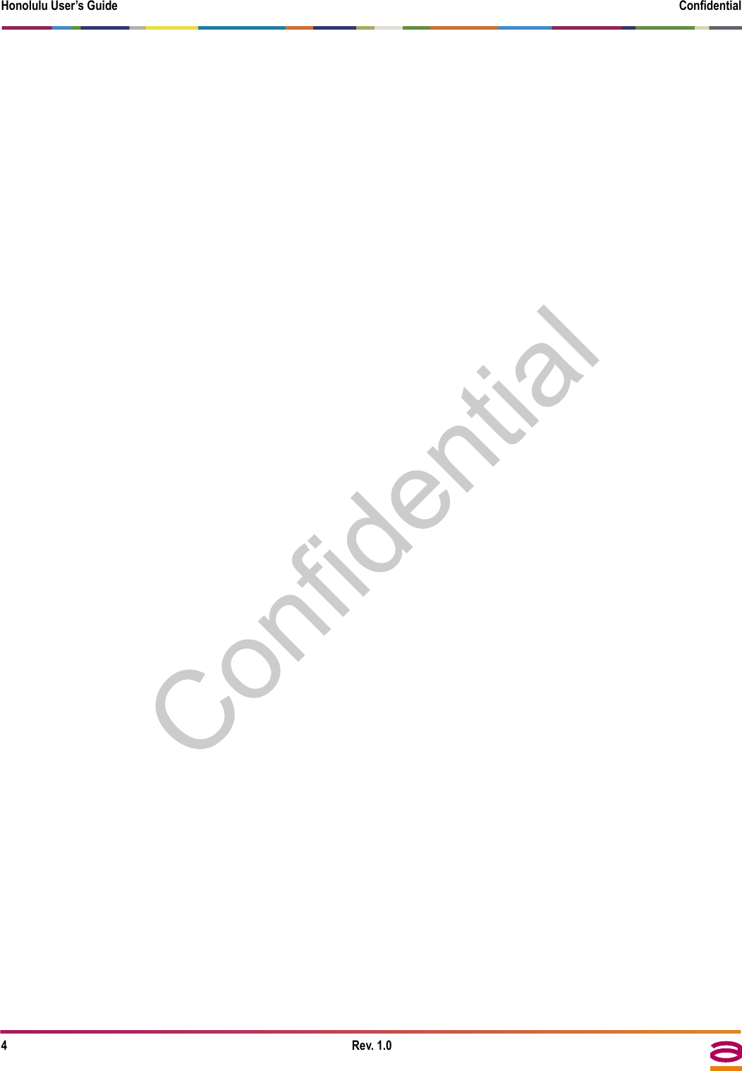 Honolulu User’s Guide Confidential4Rev. 1.0