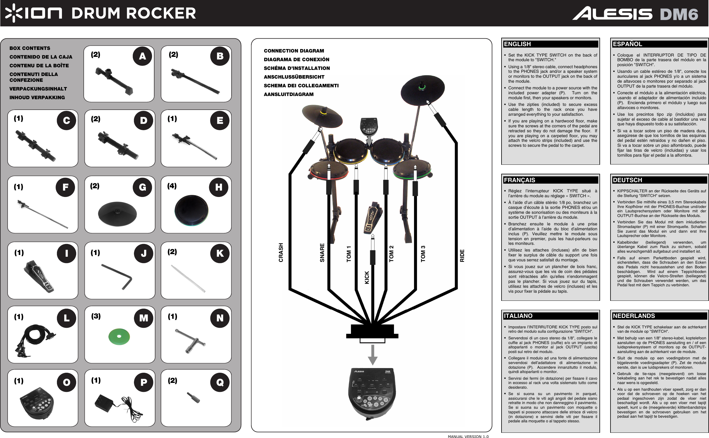 Page 2 of 2 - Alesis Alesis-Dm6-Installation-Manual- Drum Rocker/DM6 - Assembly Manual V1.0  Alesis-dm6-installation-manual