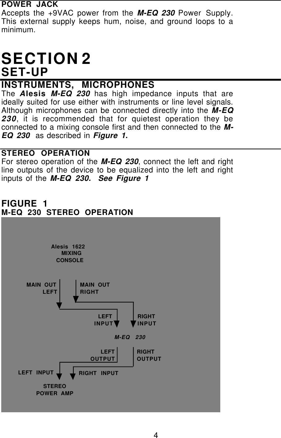 Page 4 of 11 - Alesis Alesis-M-Eq230-Users-Manual- M-EQ MANUAL  Alesis-m-eq230-users-manual