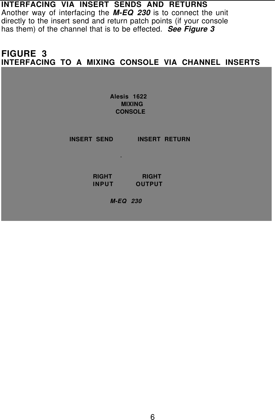 Page 6 of 11 - Alesis Alesis-M-Eq230-Users-Manual- M-EQ MANUAL  Alesis-m-eq230-users-manual