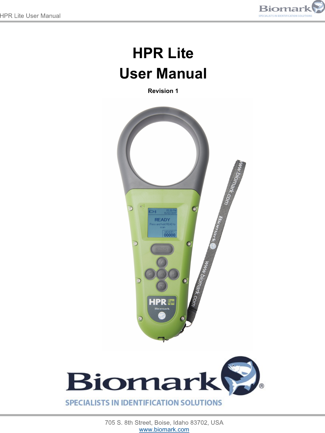 Page 1 of Allflex USA 30012 Handheld Pit Tag reader with Bluetooth function User Manual HPR Lite