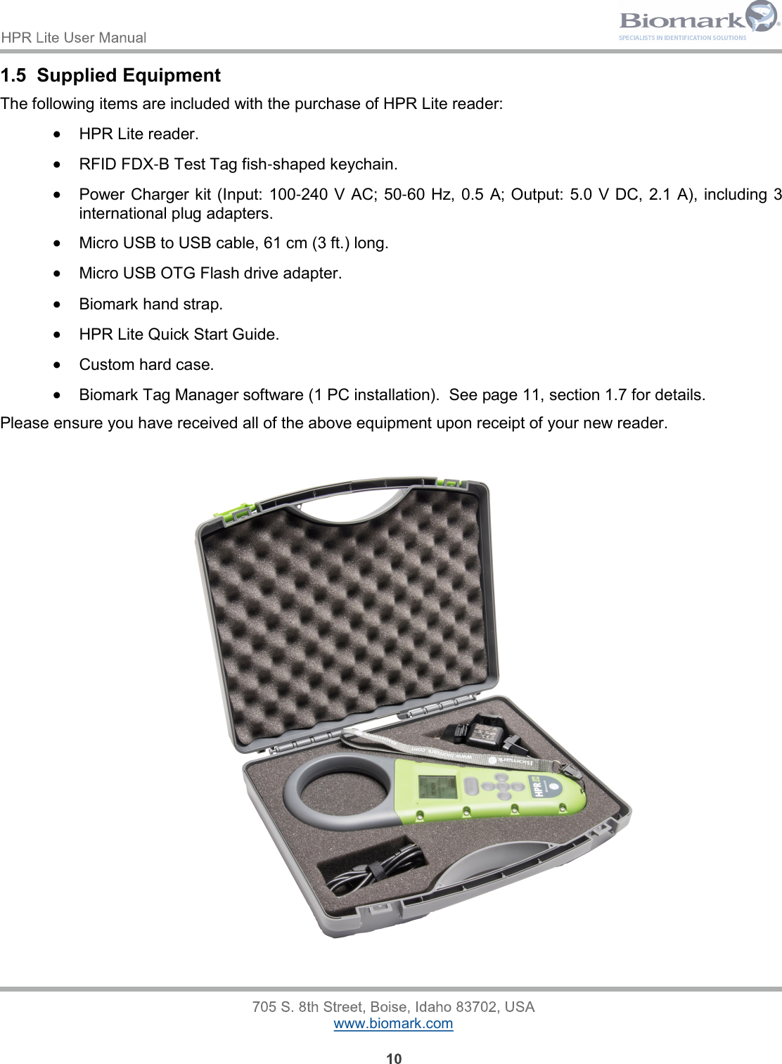 Page 10 of Allflex USA 30012 Handheld Pit Tag reader with Bluetooth function User Manual HPR Lite