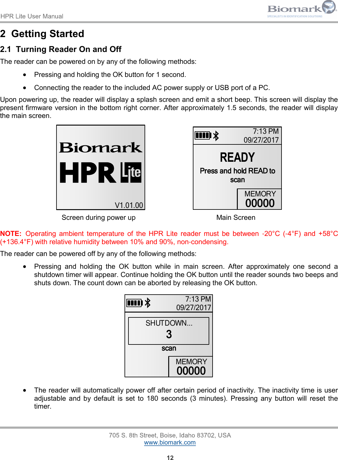 Page 12 of Allflex USA 30012 Handheld Pit Tag reader with Bluetooth function User Manual HPR Lite