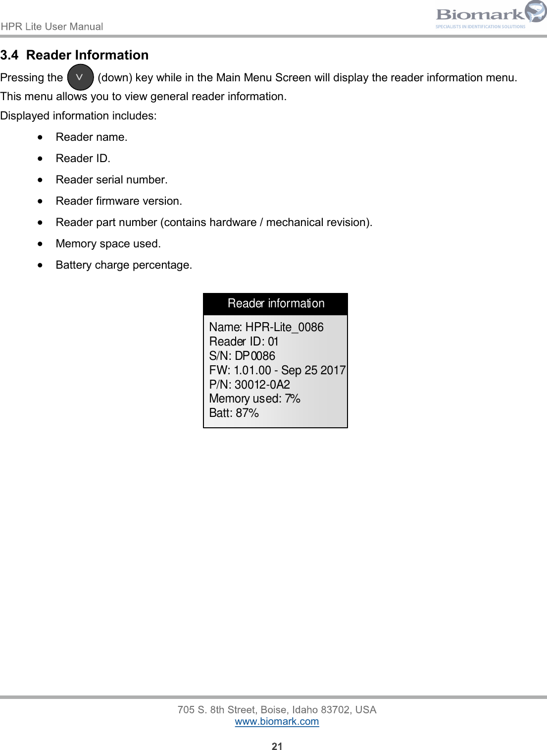 Page 21 of Allflex USA 30012 Handheld Pit Tag reader with Bluetooth function User Manual HPR Lite