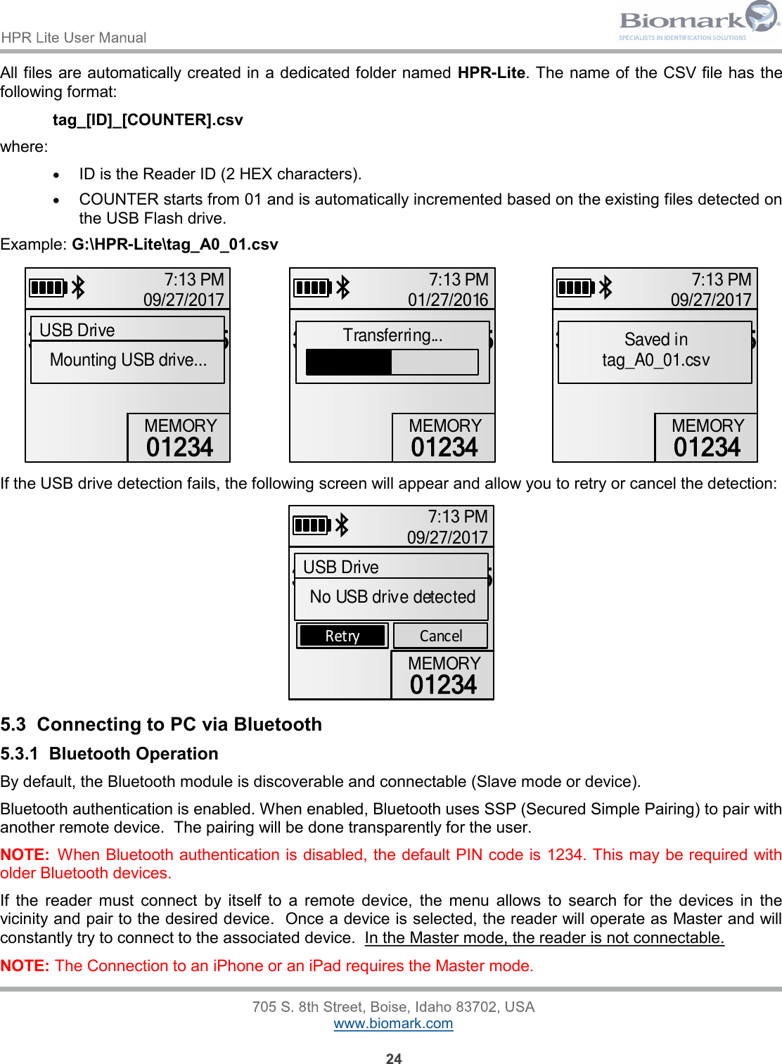 Page 24 of Allflex USA 30012 Handheld Pit Tag reader with Bluetooth function User Manual HPR Lite