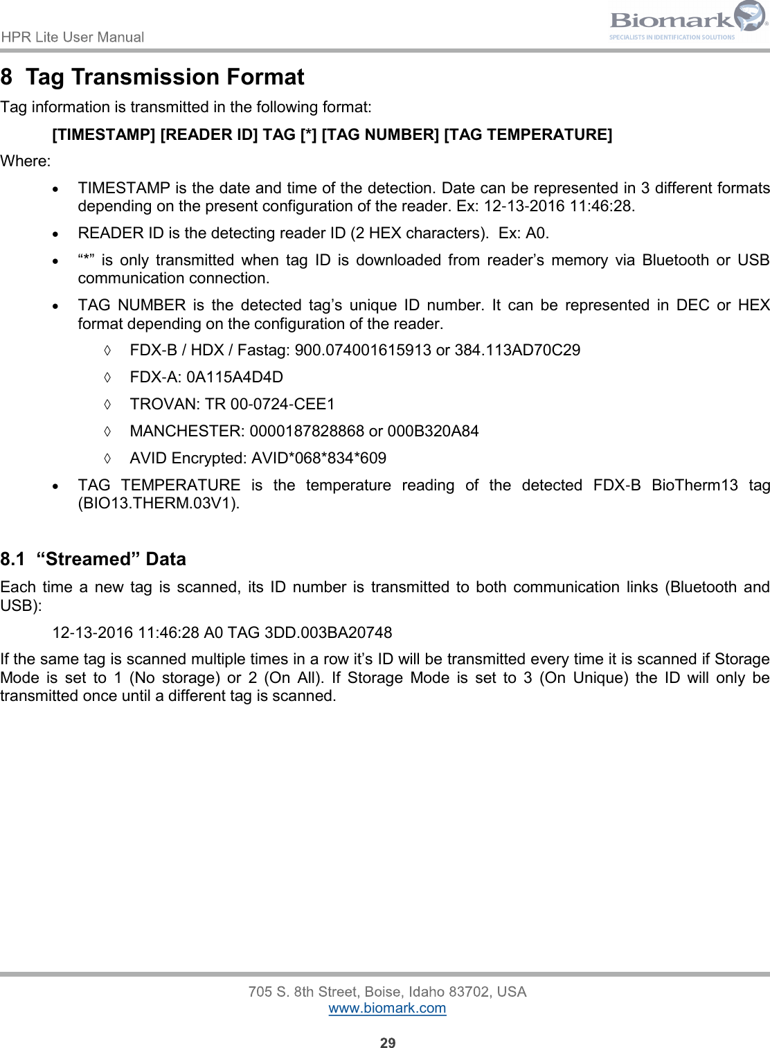 Page 29 of Allflex USA 30012 Handheld Pit Tag reader with Bluetooth function User Manual HPR Lite