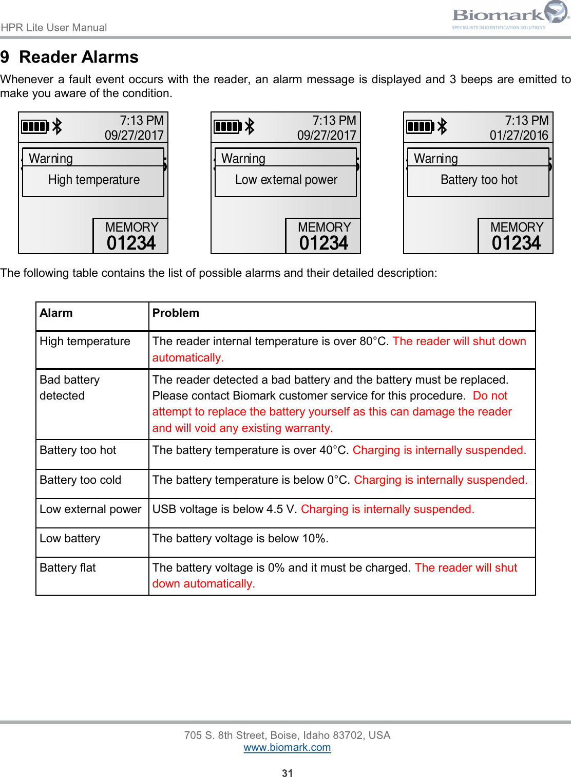 Page 31 of Allflex USA 30012 Handheld Pit Tag reader with Bluetooth function User Manual HPR Lite