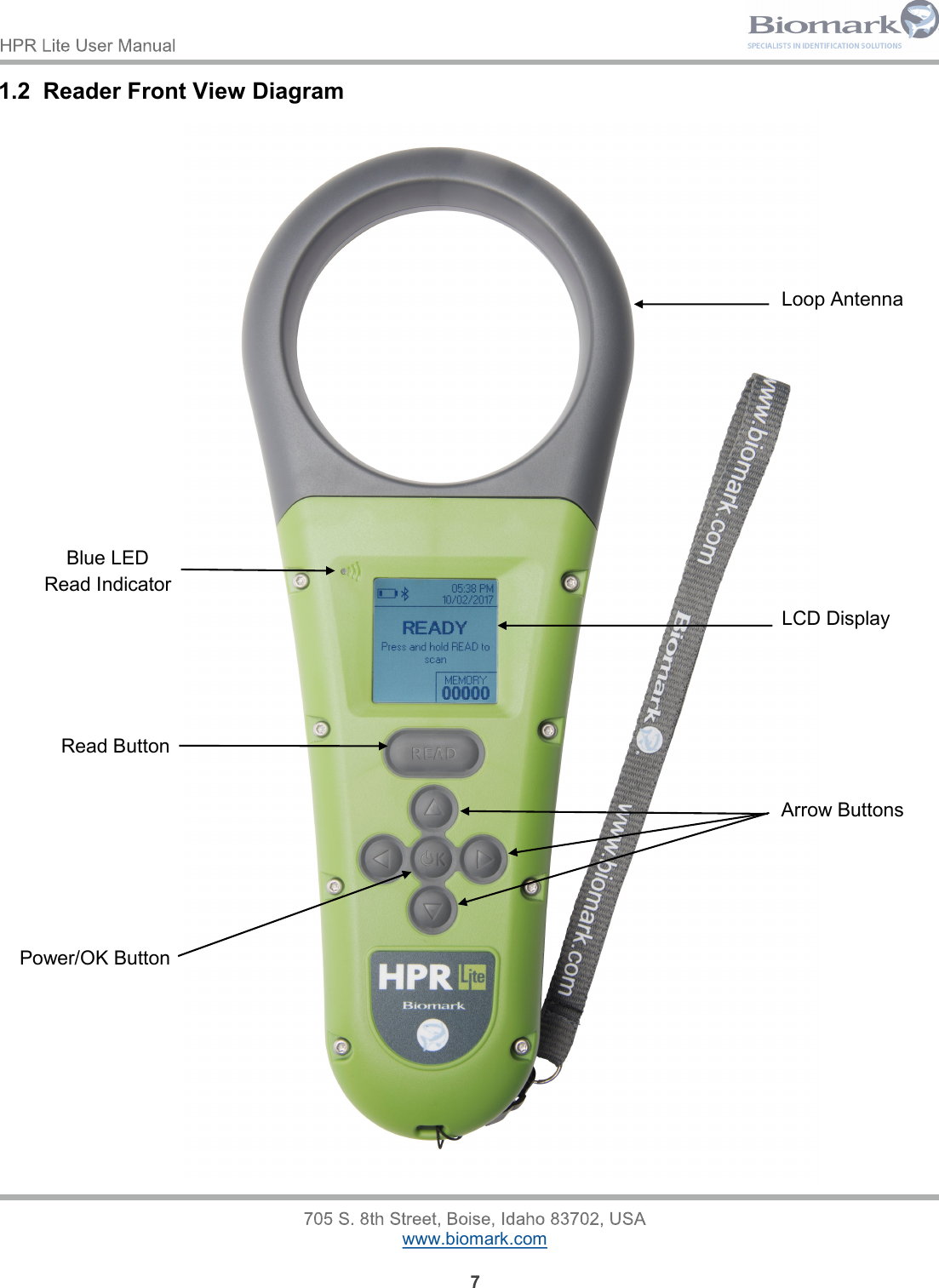 Page 7 of Allflex USA 30012 Handheld Pit Tag reader with Bluetooth function User Manual HPR Lite