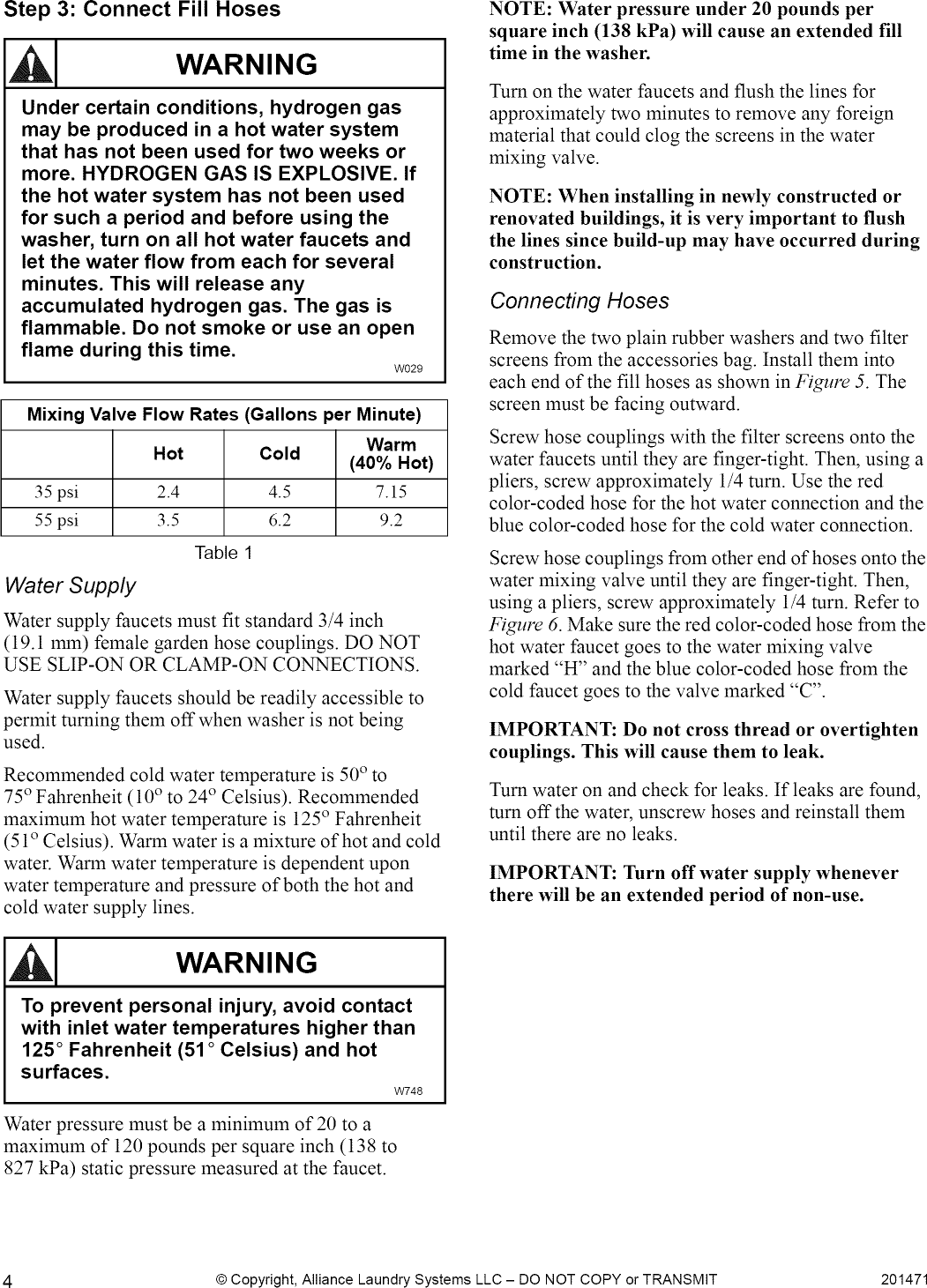 Page 4 of 11 - Alliance AWN311SP111TW01 User Manual WASHER - Manuals And Guides 1205270L